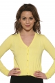 0101 Cropped Cardigan in Canary Yellow