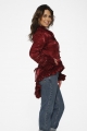 30111 Burgundy Brocade Tailed Jacket