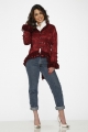 30111 Burgundy Brocade Tailed Jacket