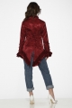 30111 Burgundy Brocade Tailed Jacket