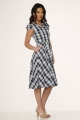 23281 Blue Plaid Swing Dress