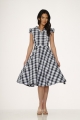 23281 Blue Plaid Swing Dress