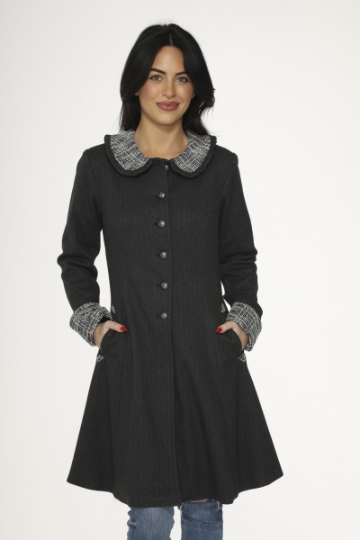 34521 Black Swing Coat